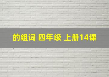 的组词 四年级 上册14课